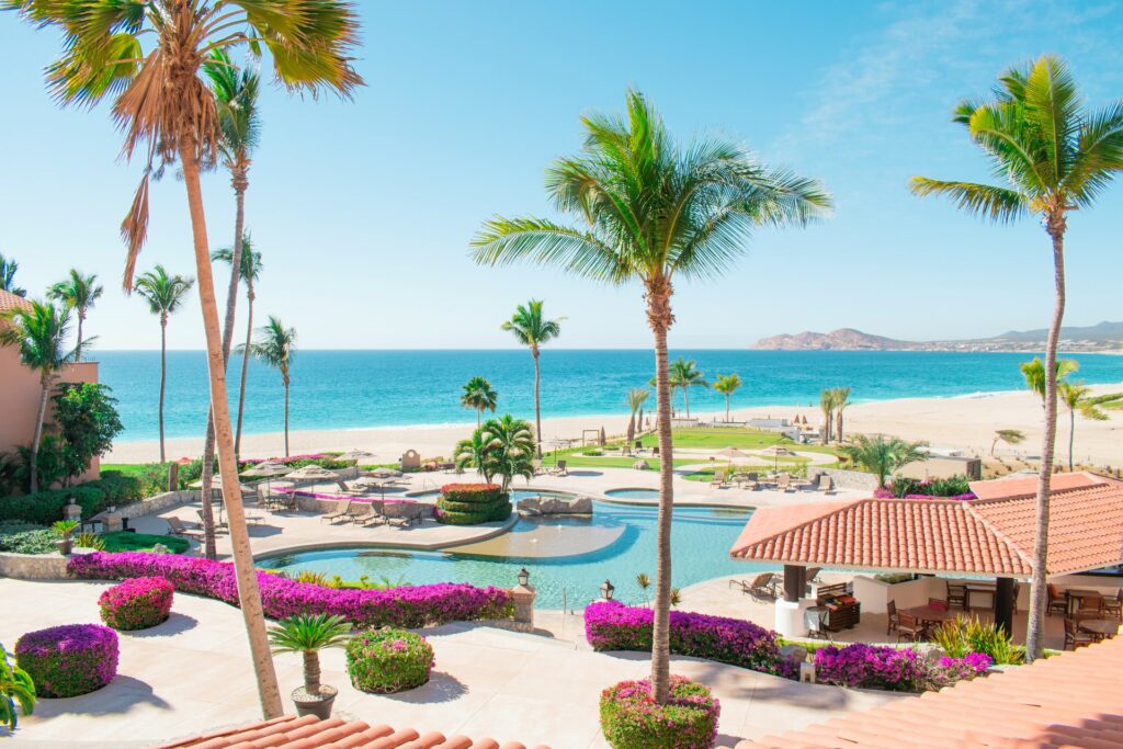 resort pool overlooking the ocean